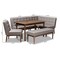 Baxton Studio Arvid Mid-Century Gray Upholstered 5-Piece Wood Dining Nook Set 155-9305-9306-9307-9308 - alternate 4